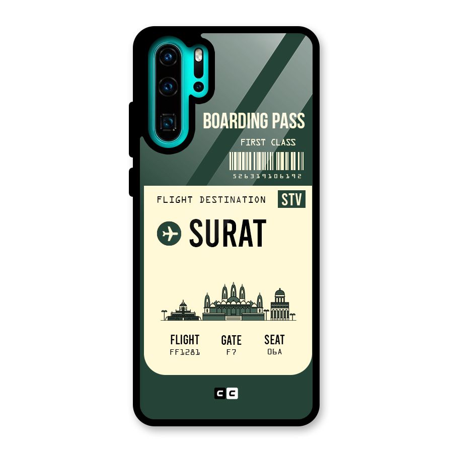 Surat Boarding Pass Glass Back Case for Huawei P30 Pro