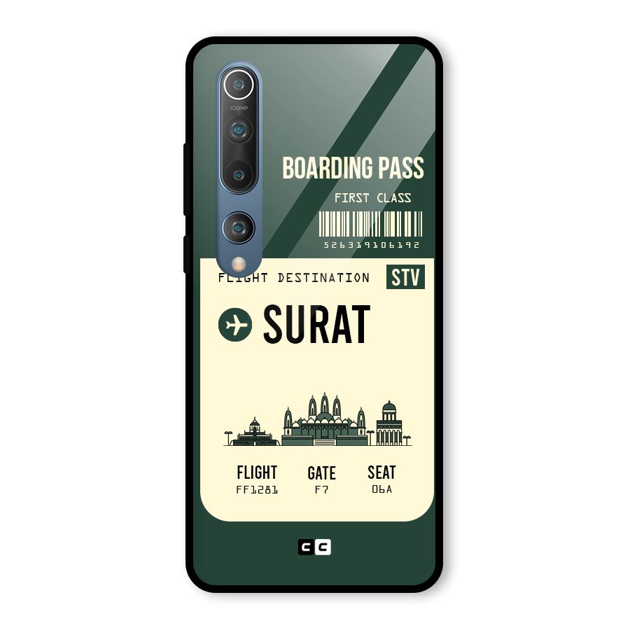 Surat Boarding Pass Glass Back Case for Mi 10