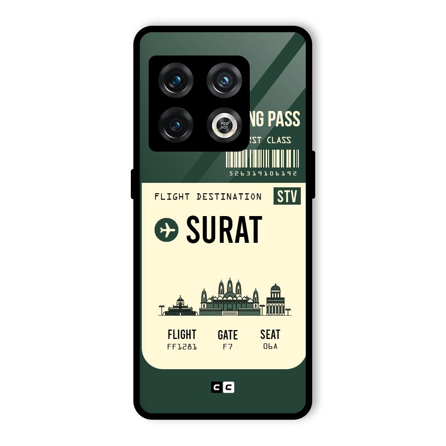 Surat Boarding Pass Glass Back Case for OnePlus 10 Pro 5G