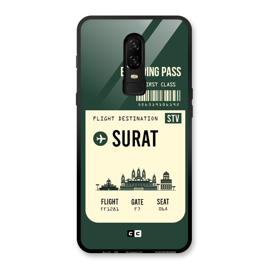 Surat Boarding Pass Glass Back Case for OnePlus 6