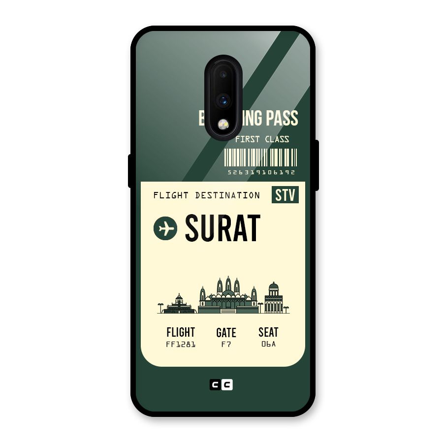 Surat Boarding Pass Glass Back Case for OnePlus 7