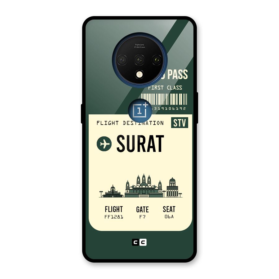 Surat Boarding Pass Glass Back Case for OnePlus 7T