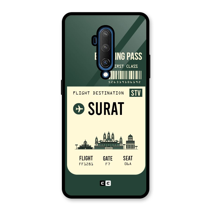 Surat Boarding Pass Glass Back Case for OnePlus 7T Pro