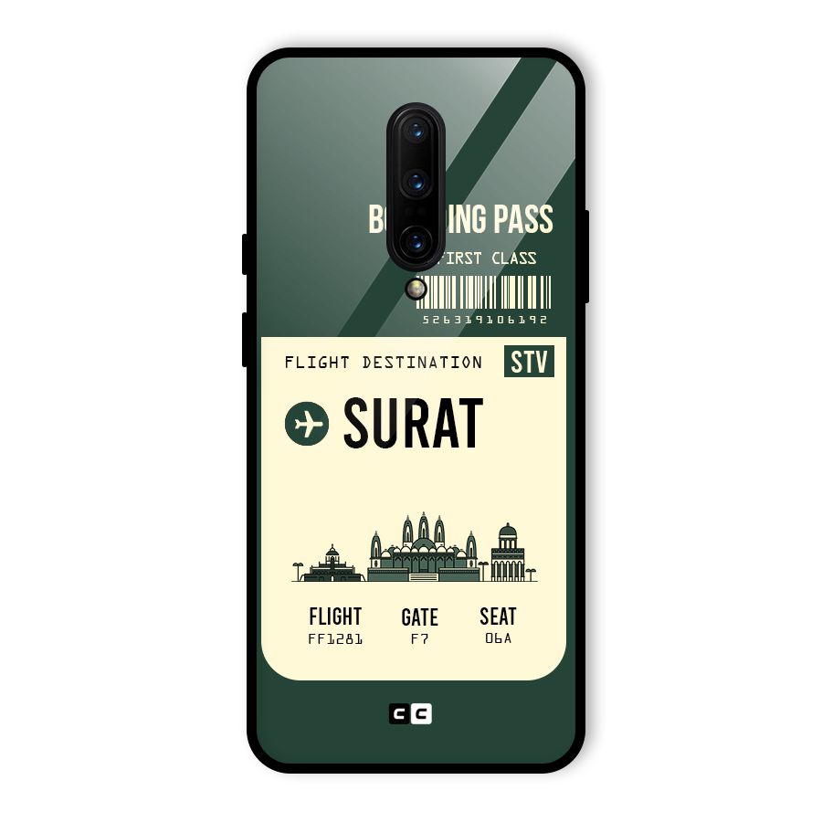 Surat Boarding Pass Glass Back Case for OnePlus 7 Pro