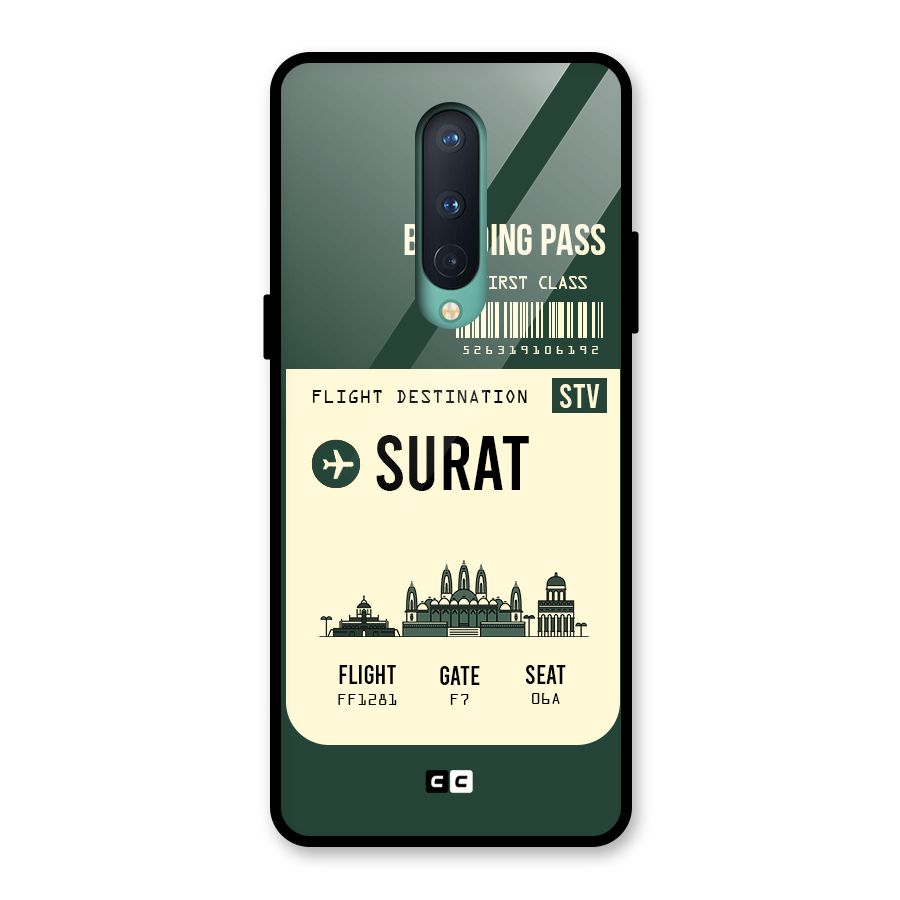 Surat Boarding Pass Glass Back Case for OnePlus 8