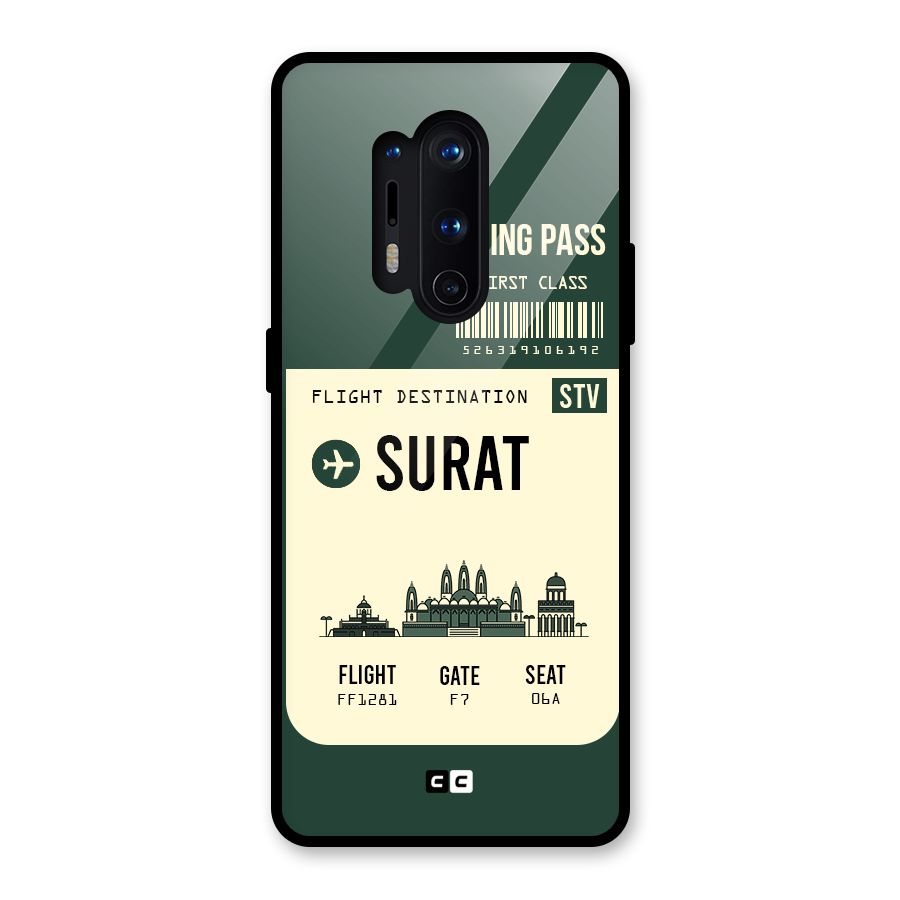 Surat Boarding Pass Glass Back Case for OnePlus 8 Pro