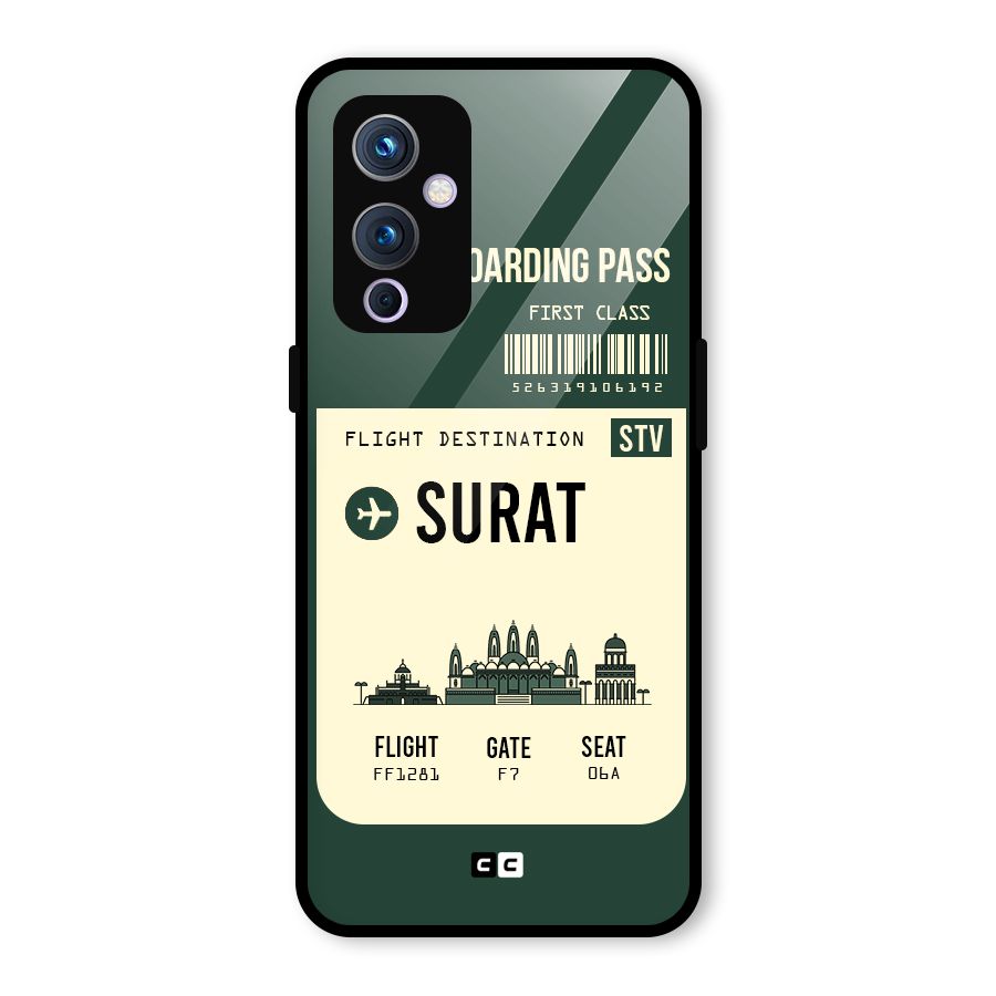 Surat Boarding Pass Glass Back Case for OnePlus 9