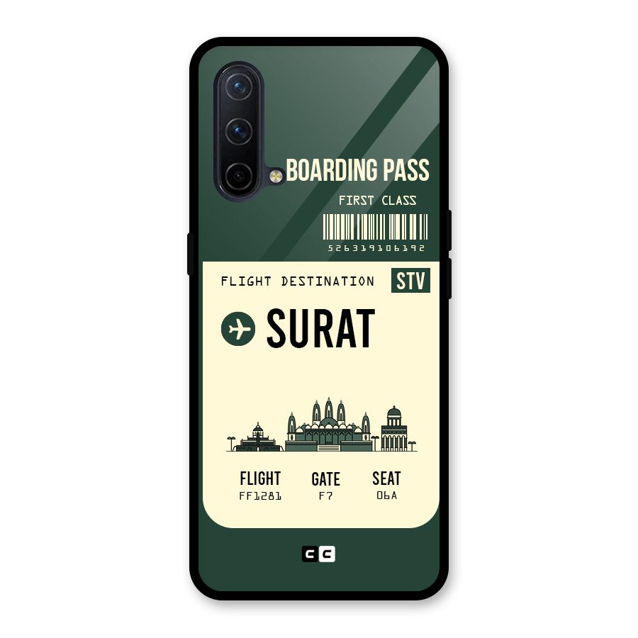 Surat Boarding Pass Glass Back Case for OnePlus Nord CE 5G