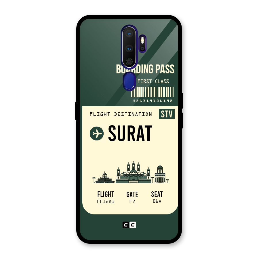 Surat Boarding Pass Glass Back Case for Oppo A9 (2020)