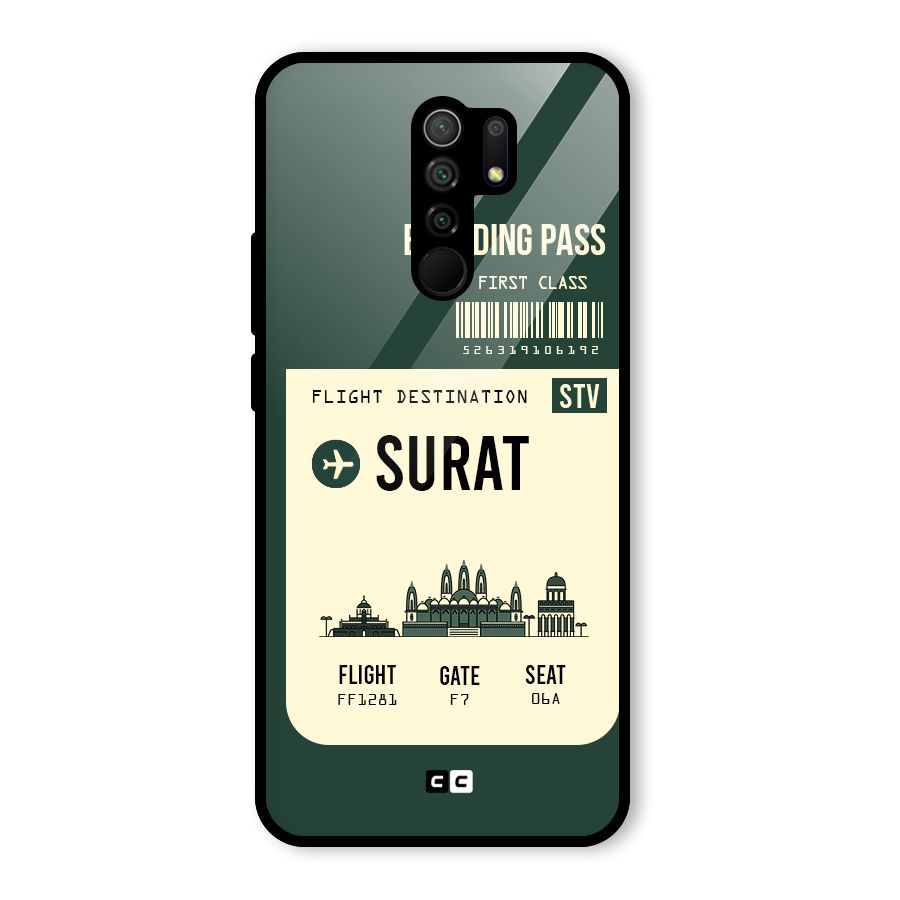 Surat Boarding Pass Glass Back Case for Poco M2
