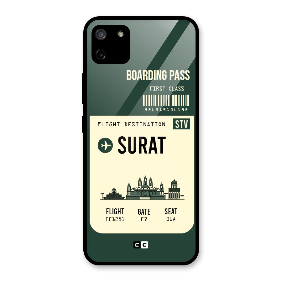 Surat Boarding Pass Glass Back Case for Realme C11