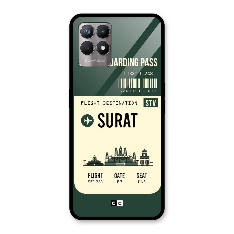 Surat Boarding Pass Glass Back Case for Realme Narzo 50