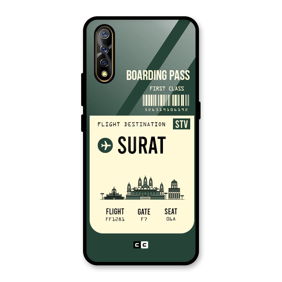 Surat Boarding Pass Glass Back Case for Vivo S1
