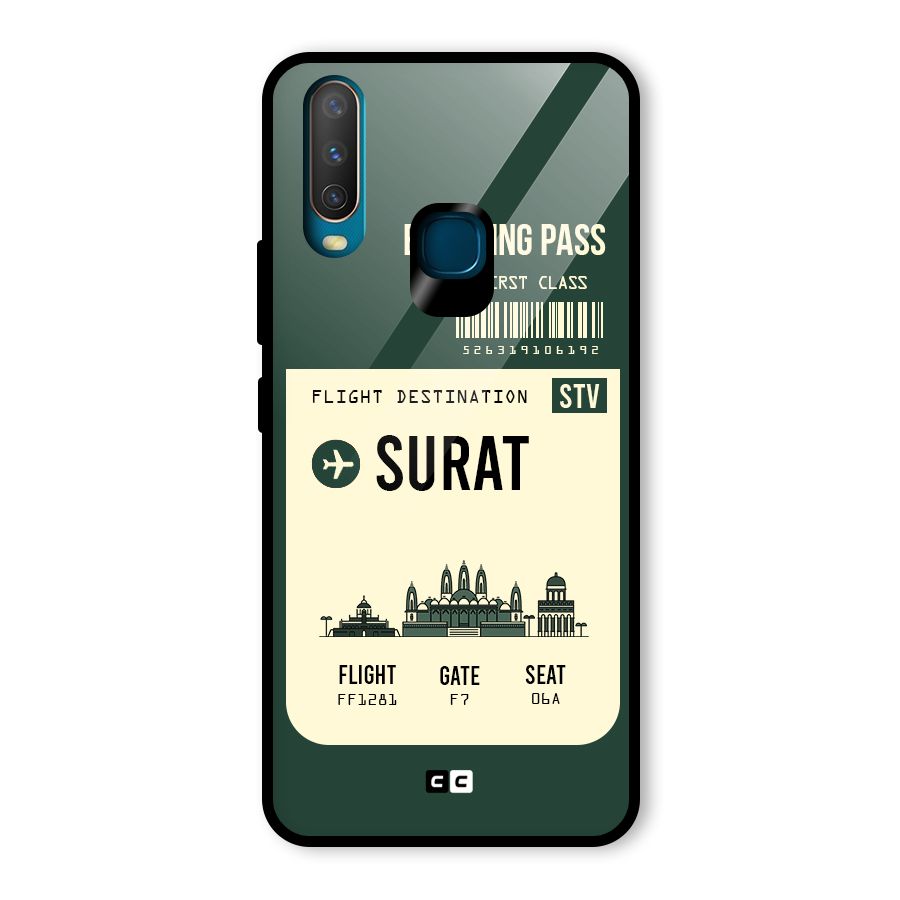 Surat Boarding Pass Glass Back Case for Vivo U10