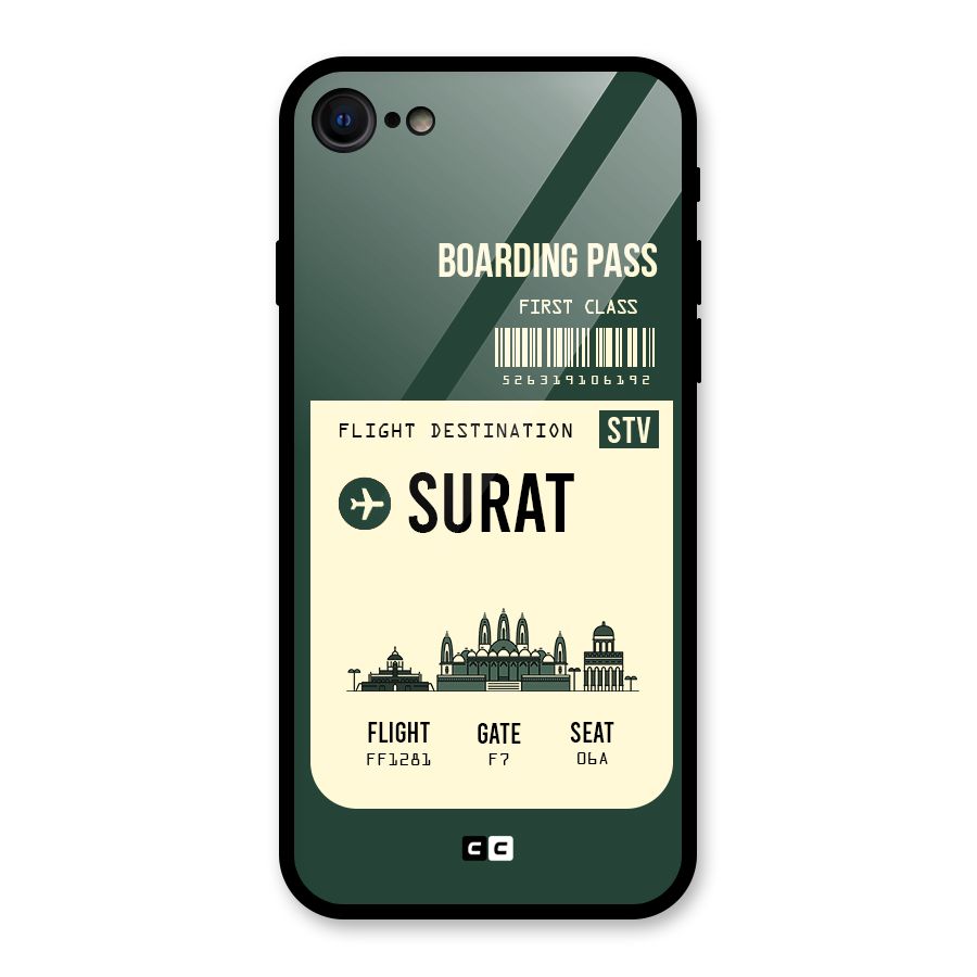 Surat Boarding Pass Glass Back Case for iPhone SE 2022