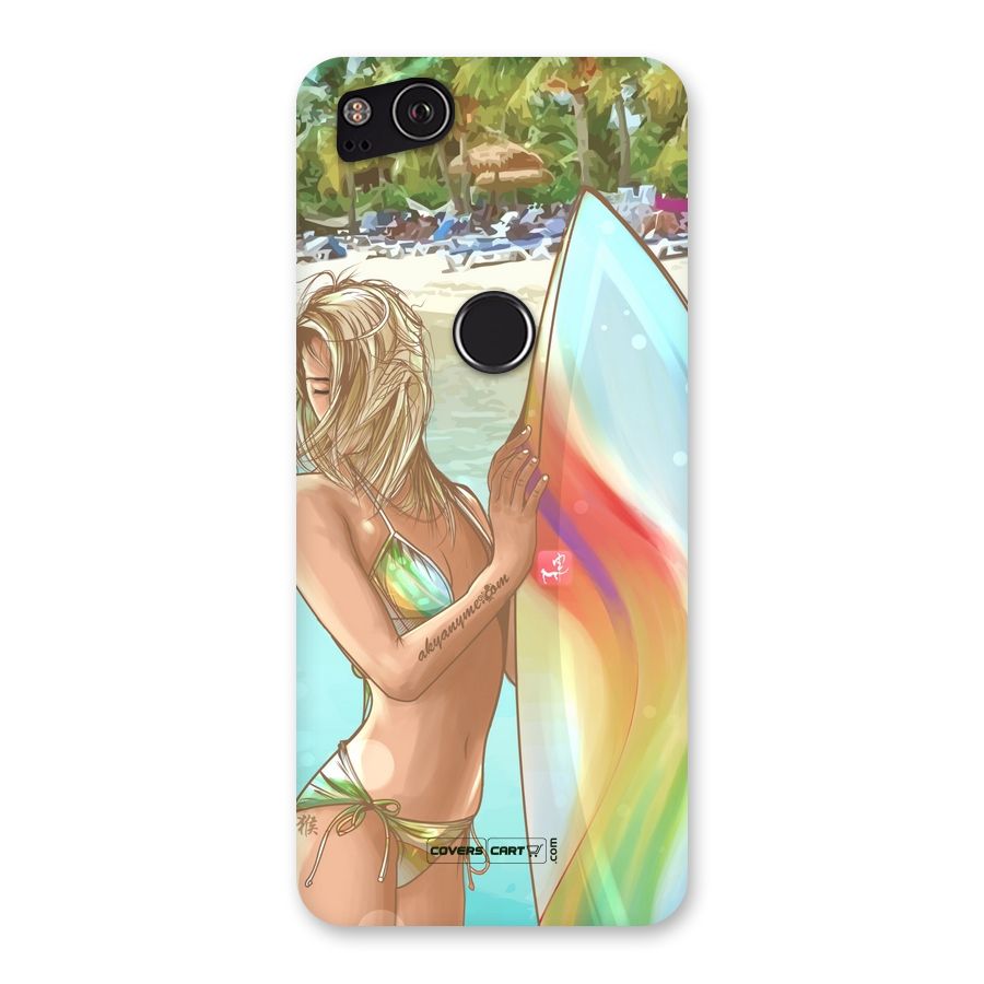 Surf Girl Beach Back Case for Google Pixel 2