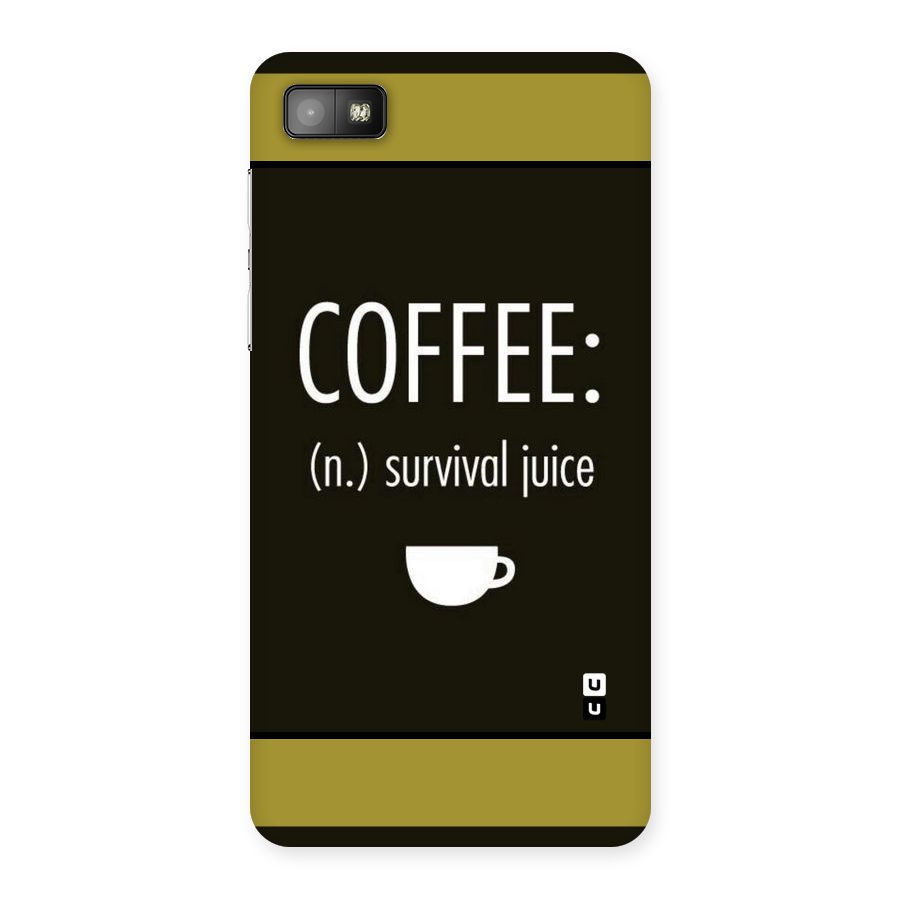 Survival Juice Back Case for Blackberry Z10