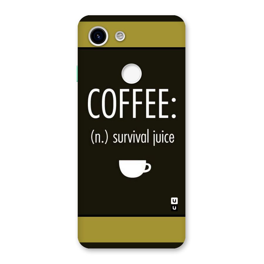 Survival Juice Back Case for Google Pixel 3