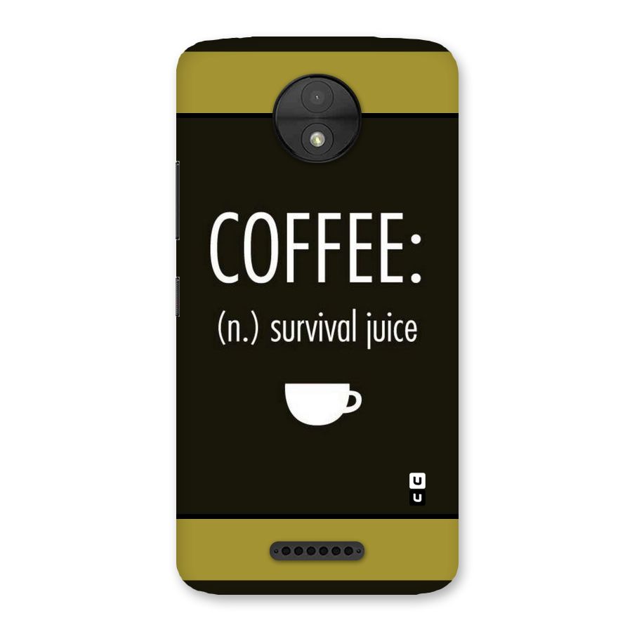 Survival Juice Back Case for Moto C