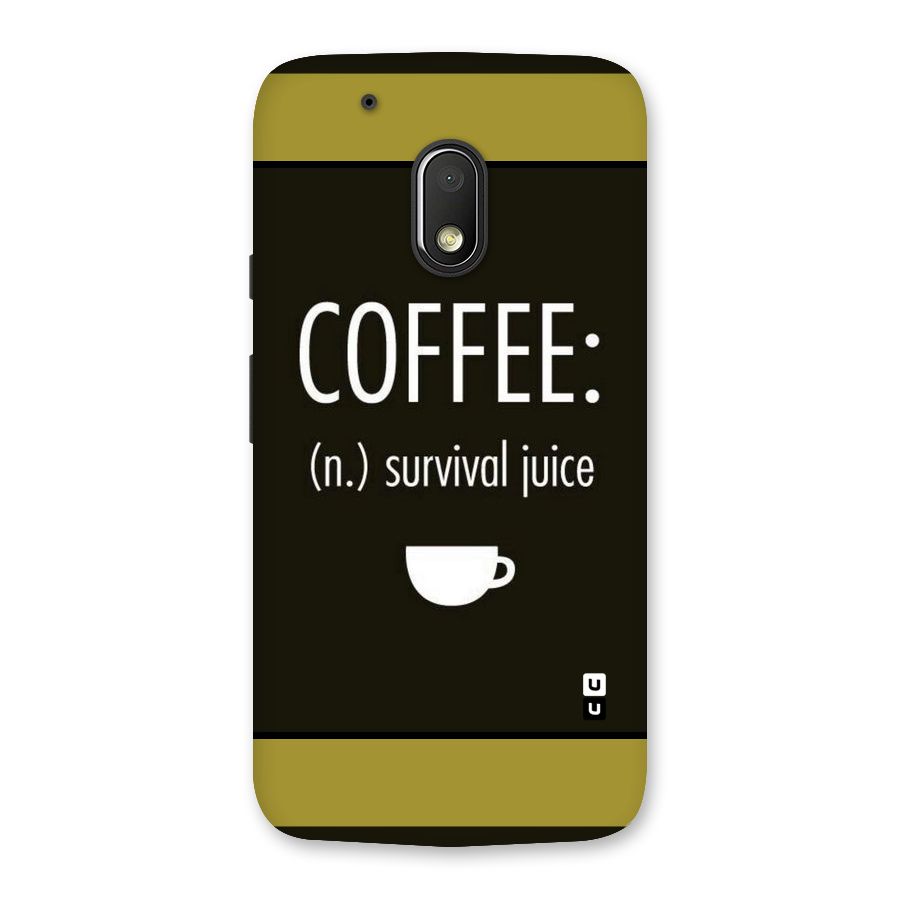 Survival Juice Back Case for Moto G4 Play