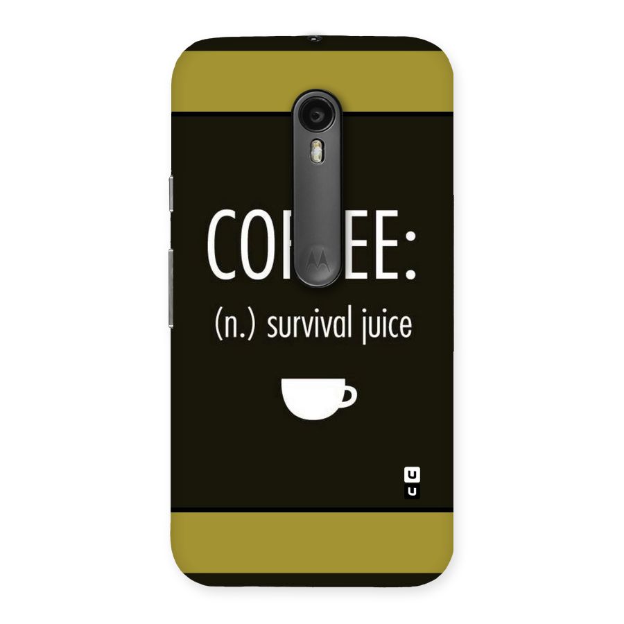 Survival Juice Back Case for Moto G Turbo