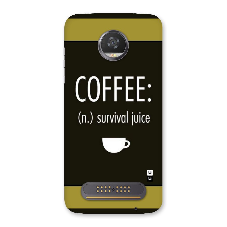Survival Juice Back Case for Moto Z2 Play