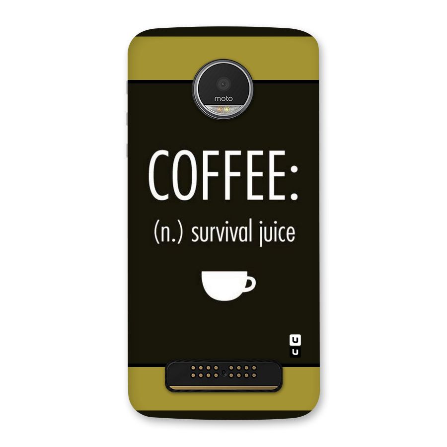 Survival Juice Back Case for Moto Z Play
