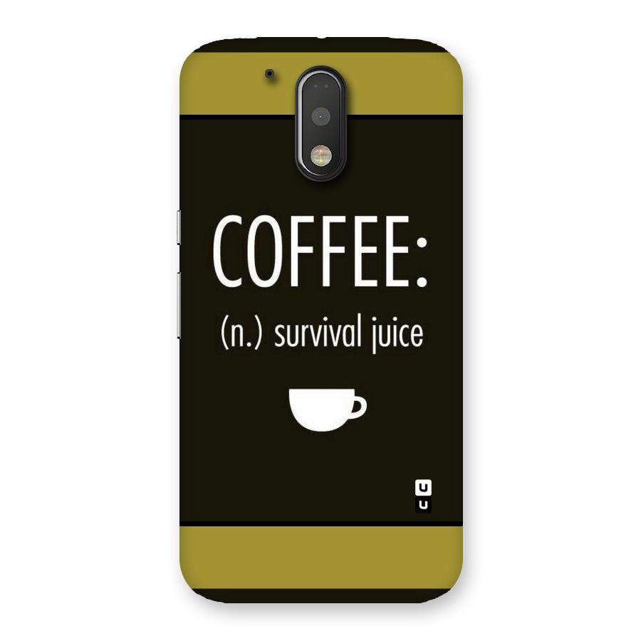 Survival Juice Back Case for Motorola Moto G4