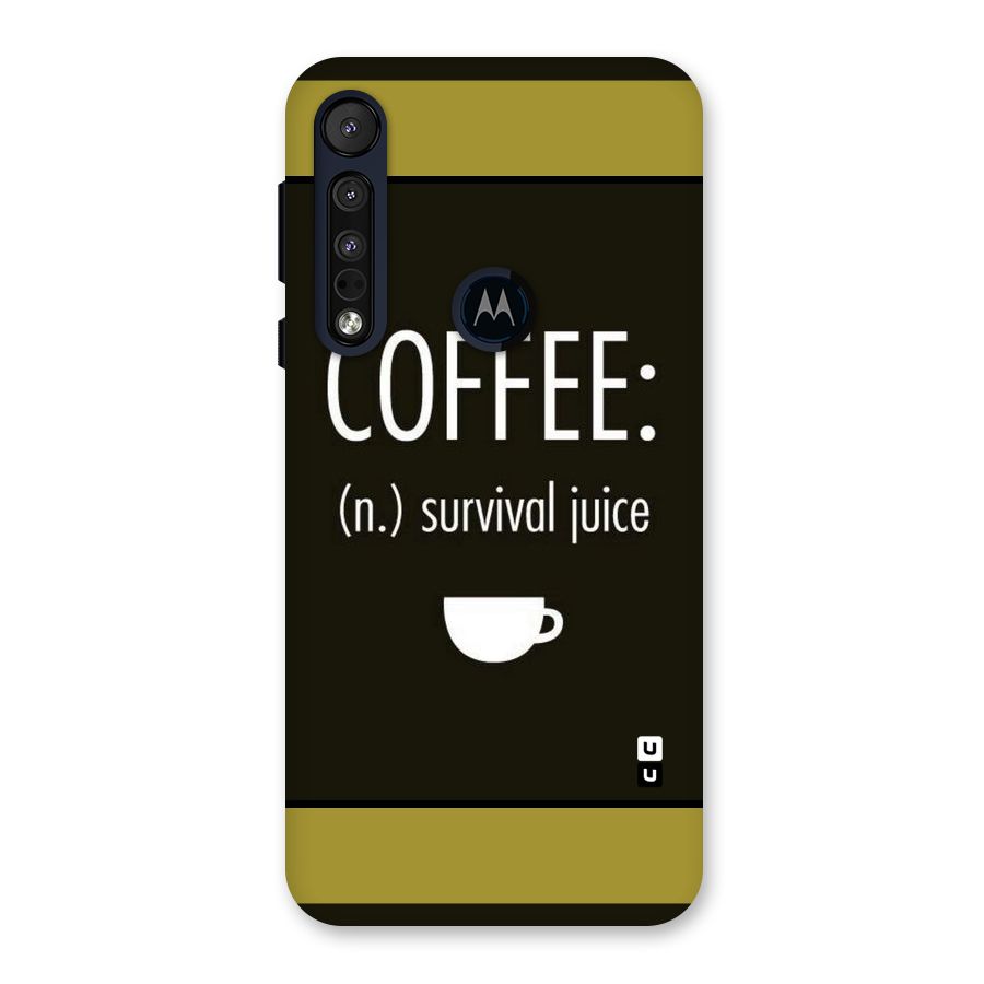 Survival Juice Back Case for Motorola One Macro
