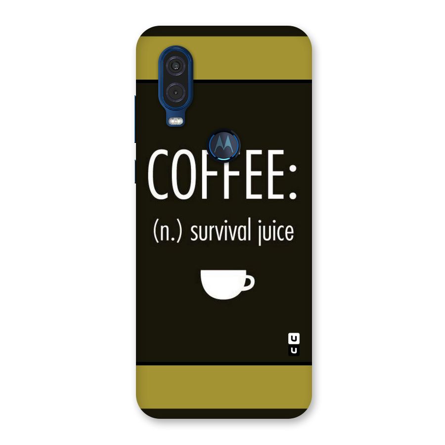 Survival Juice Back Case for Motorola One Vision