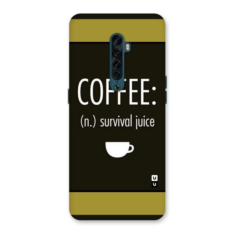 Survival Juice Back Case for Oppo Reno2