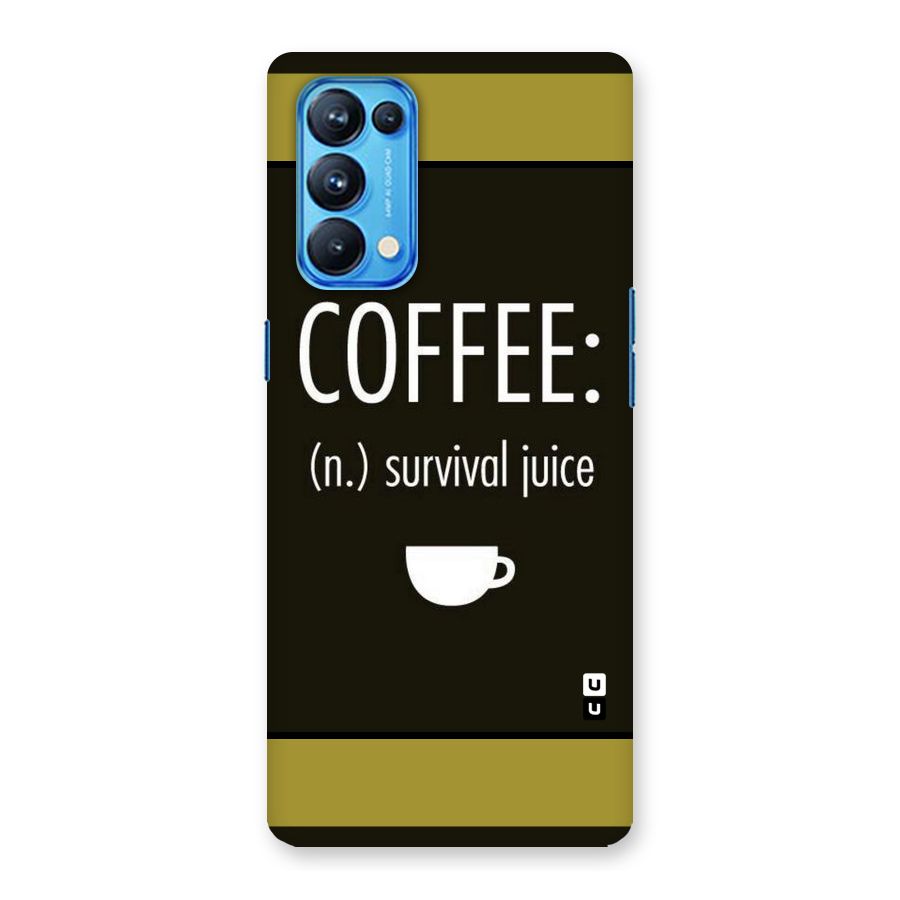 Survival Juice Back Case for Oppo Reno5 Pro 5G