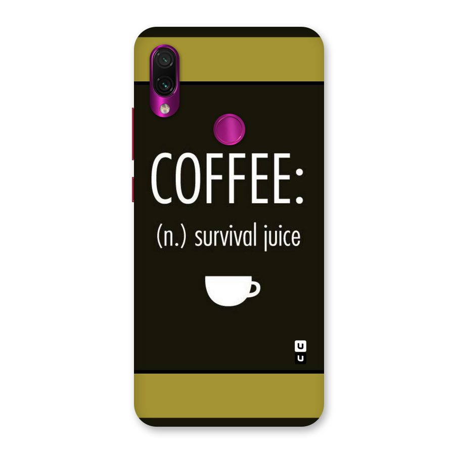 Survival Juice Back Case for Redmi Note 7 Pro
