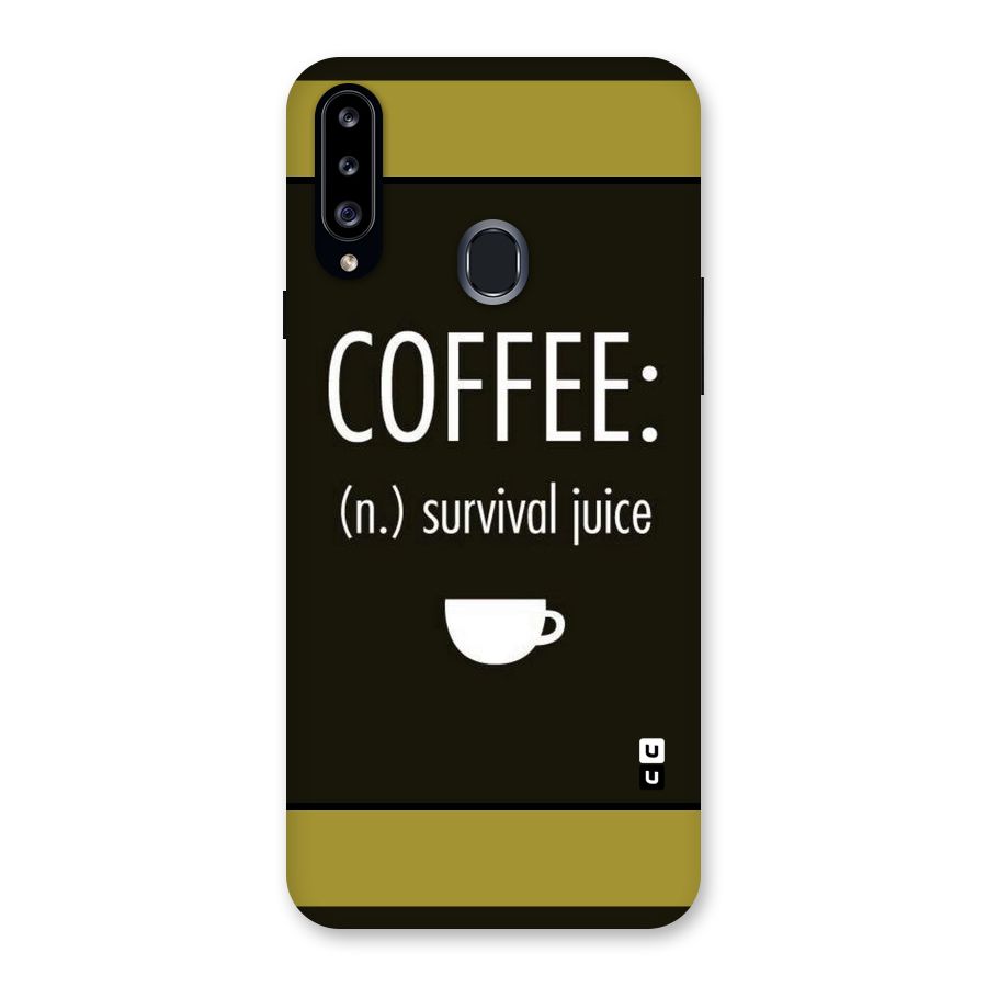Survival Juice Back Case for Samsung Galaxy A20s