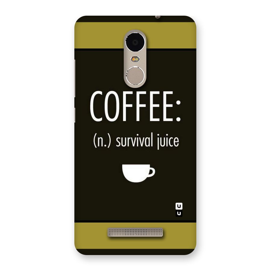 Survival Juice Back Case for Xiaomi Redmi Note 3