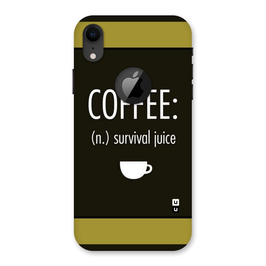 Survival Juice Back Case for iPhone XR Logo Cut