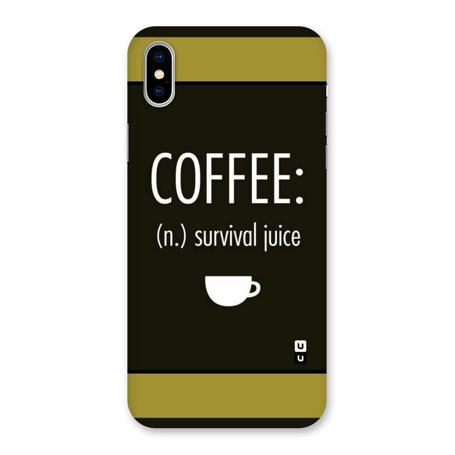 Survival Juice Back Case for iPhone XS