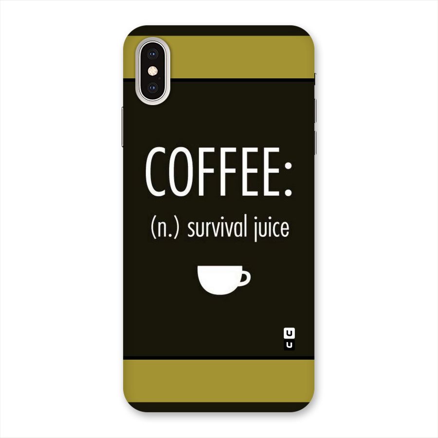 Survival Juice Back Case for iPhone XS Max