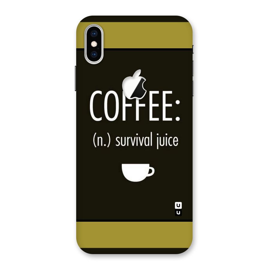 Survival Juice Back Case for iPhone XS Max Apple Cut