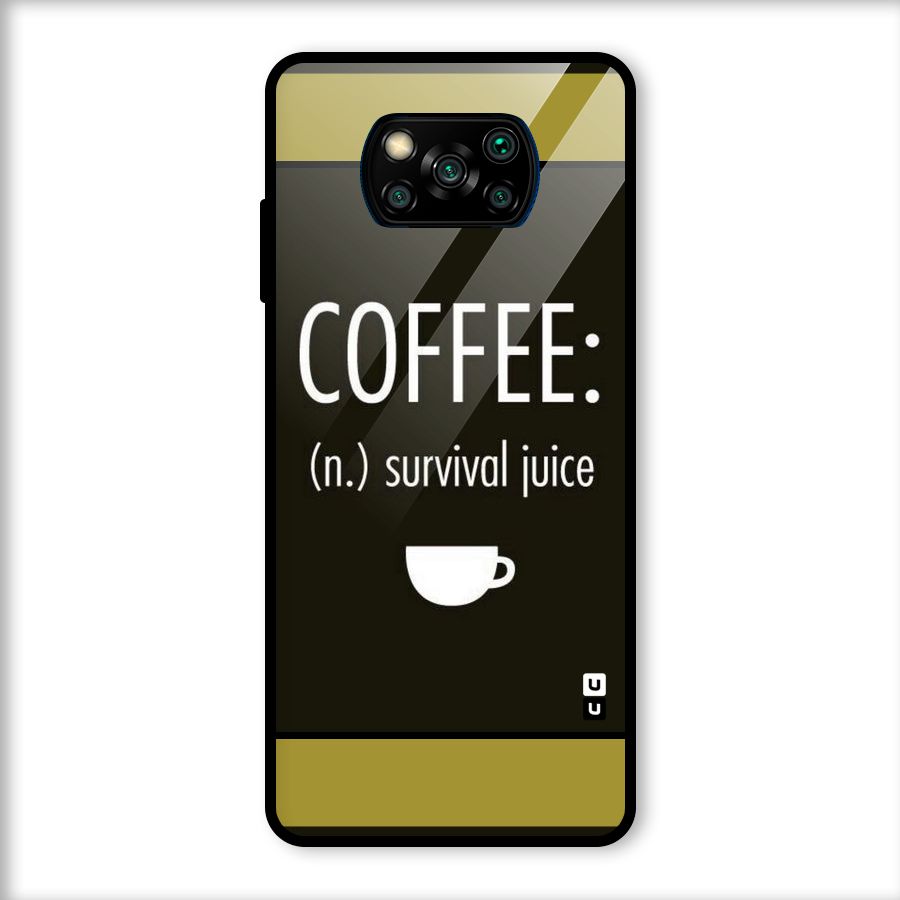 Survival Juice Glass Back Case for Poco X3