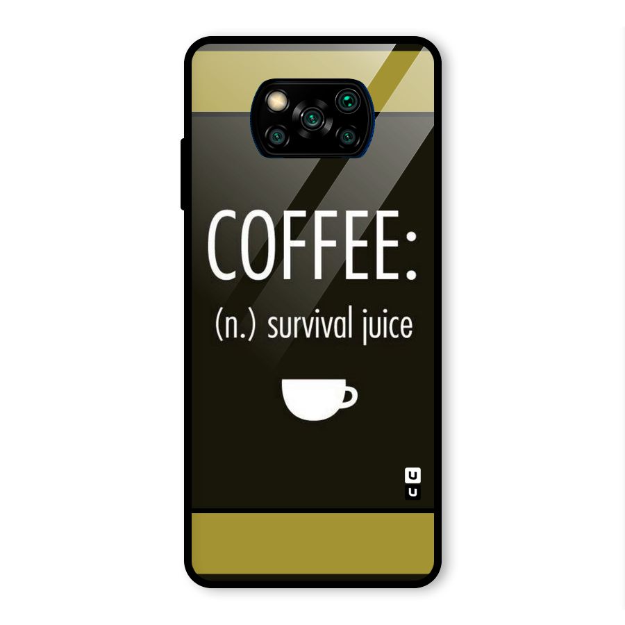 Survival Juice Glass Back Case for Poco X3 Pro