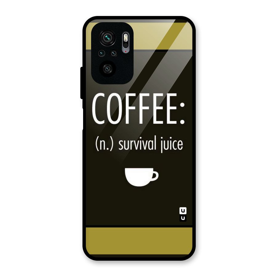 Survival Juice Glass Back Case for Redmi Note 10S
