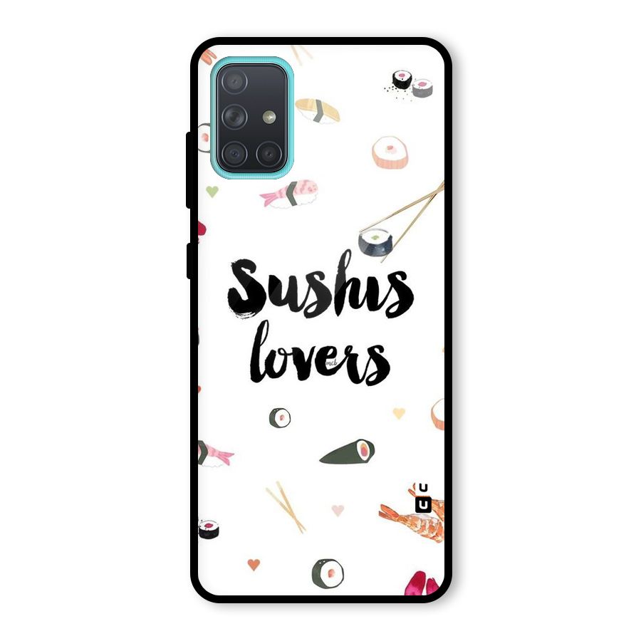 Sushi Lovers Glass Back Case for Galaxy A71