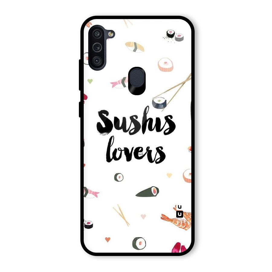 Sushi Lovers Glass Back Case for Galaxy M11