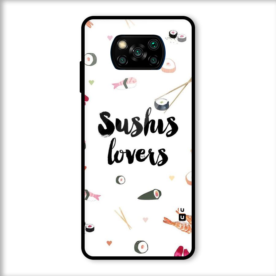 Sushi Lovers Glass Back Case for Poco X3