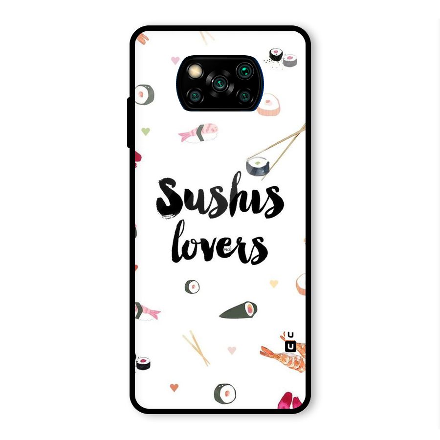 Sushi Lovers Glass Back Case for Poco X3 Pro