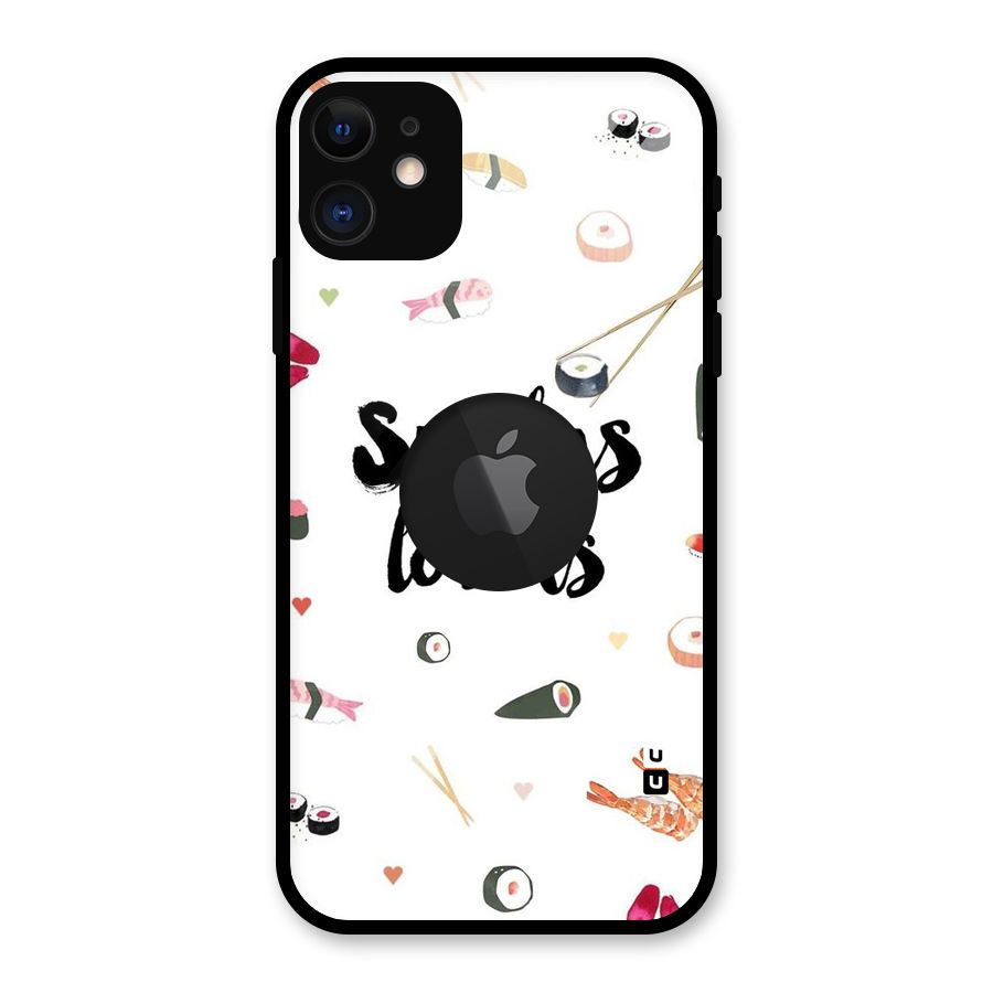 Sushi Lovers Glass Back Case for iPhone 11 Logo Cut