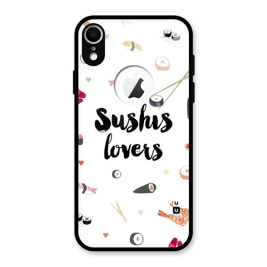Sushi Lovers Glass Back Case for iPhone XR Logo Cut