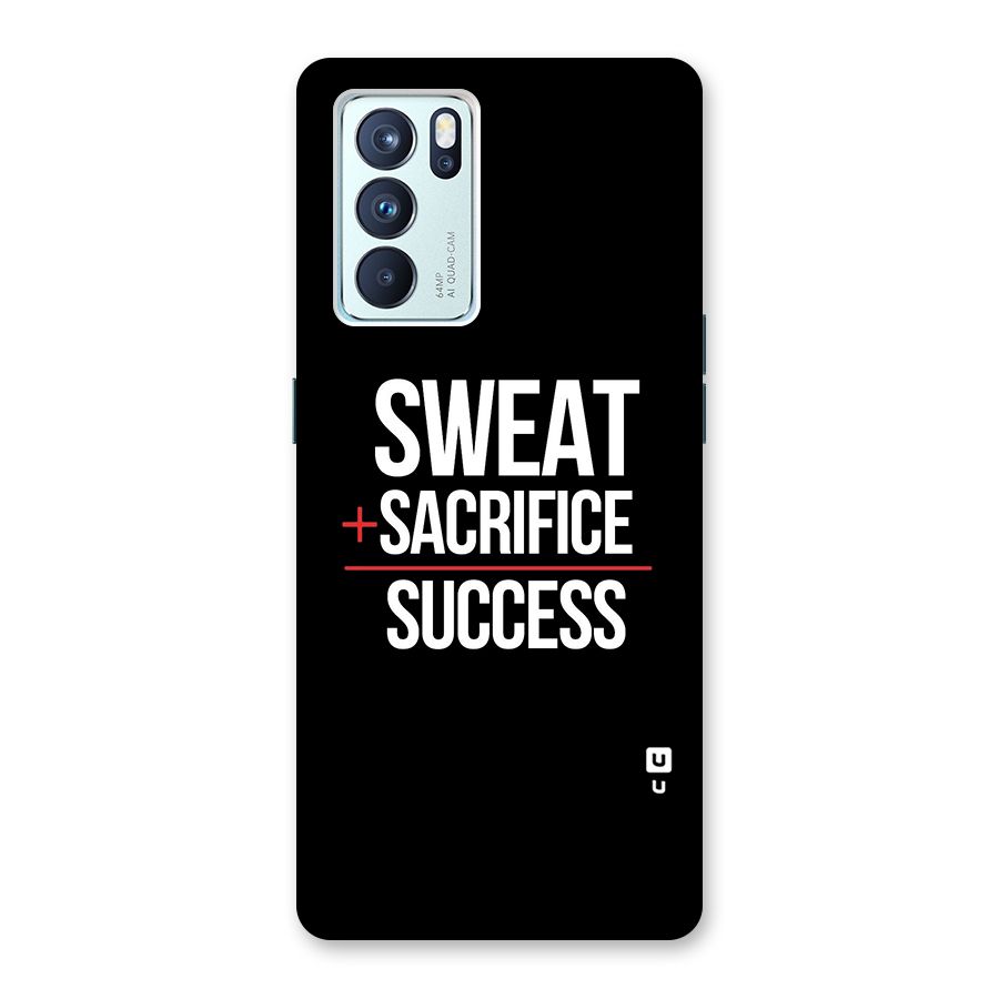 Sweat Sacrifice Success Back Case for Oppo Reno6 Pro 5G