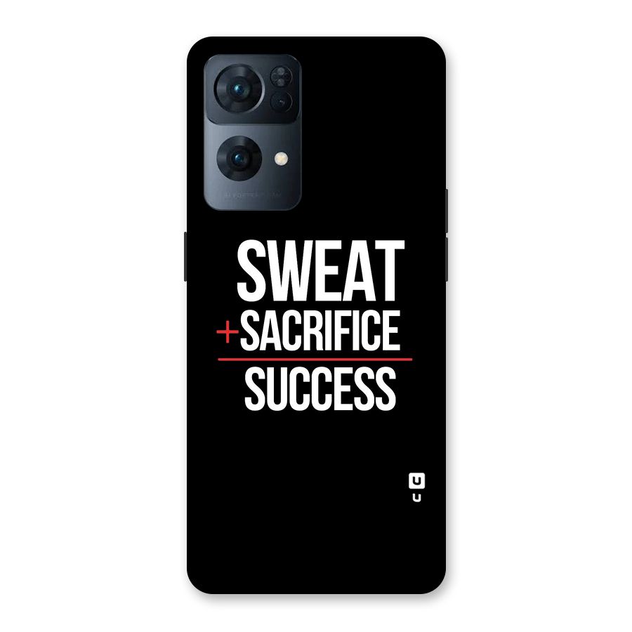 Sweat Sacrifice Success Back Case for Oppo Reno7 Pro 5G
